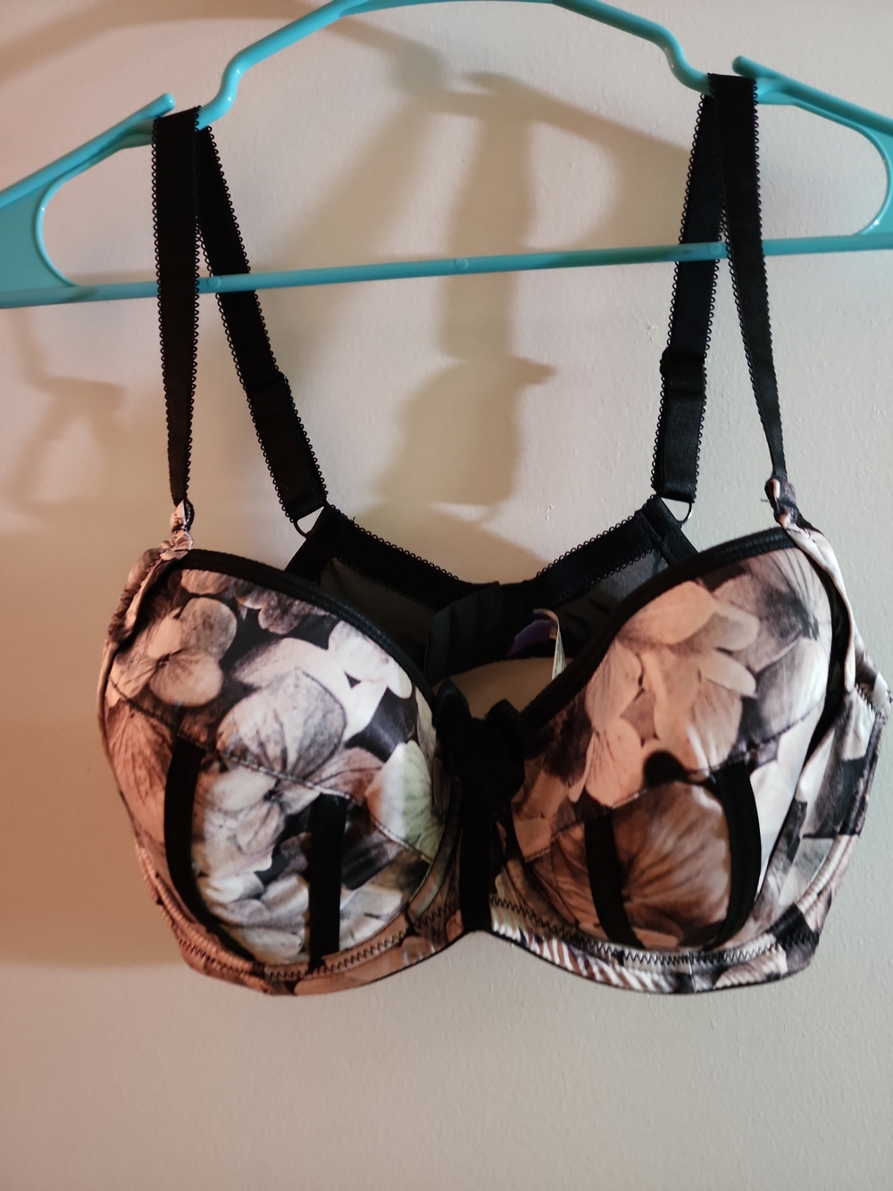 Parfait Charlotte Black Floral Shimmer Underwire Bra with Bow - Women Intimates